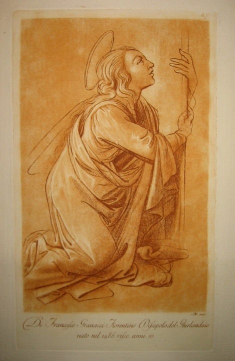 Mulinari Stefano (1741 ca. - 1790 ca.) Di Francesco Granacci fiorentino discepolo del Ghirlandaio... 1778 Firenze 